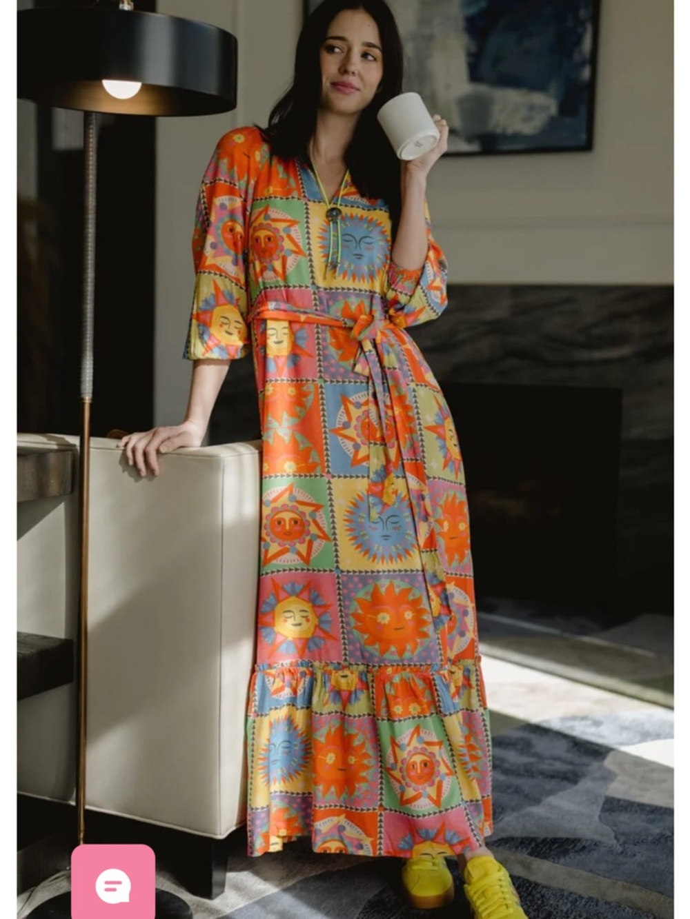 Briton Court Lydia Long Sleeve Maxi Dress